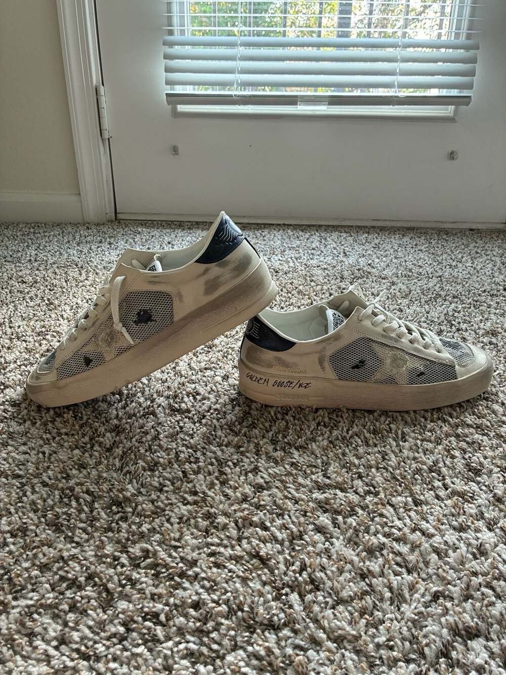 Golden Goose Stardan Leather and Mesh Low-Top Sneakers